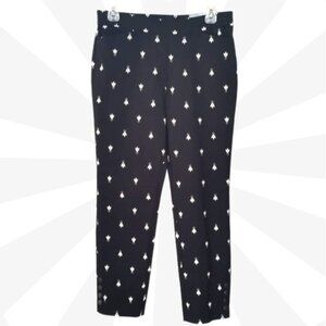 Liz Claiborne Career Black Slimming Mid Rise Pocket Tapered Ankle Pants Size 6